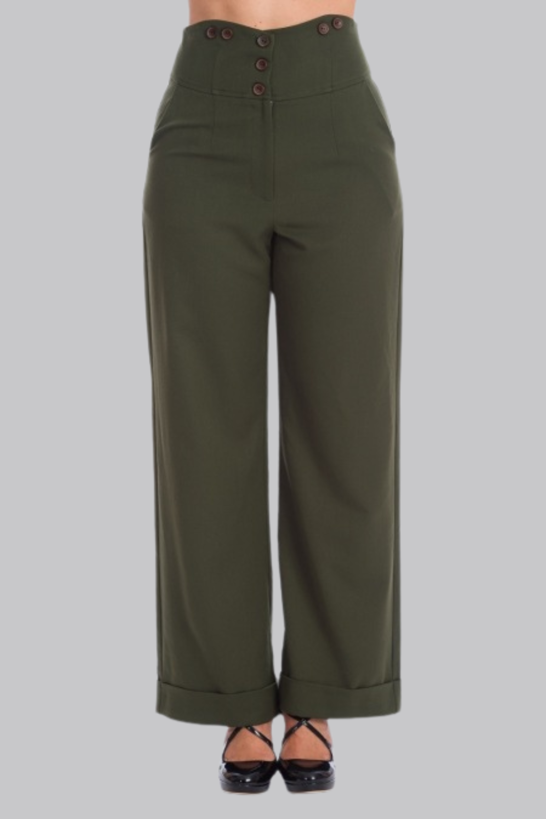 Girl Boss Trousers Olive