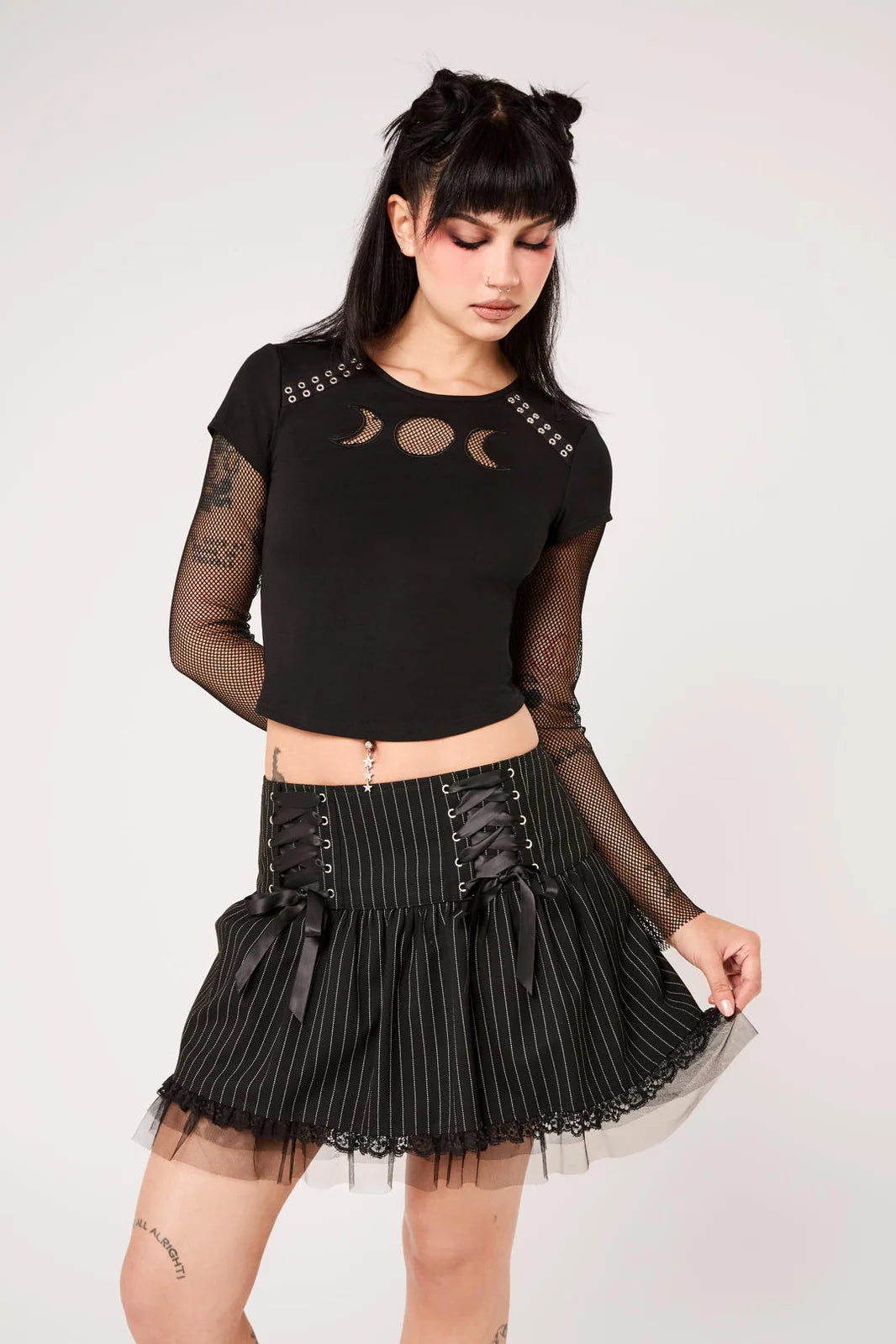 Quinzel C Pinstripe Skirt