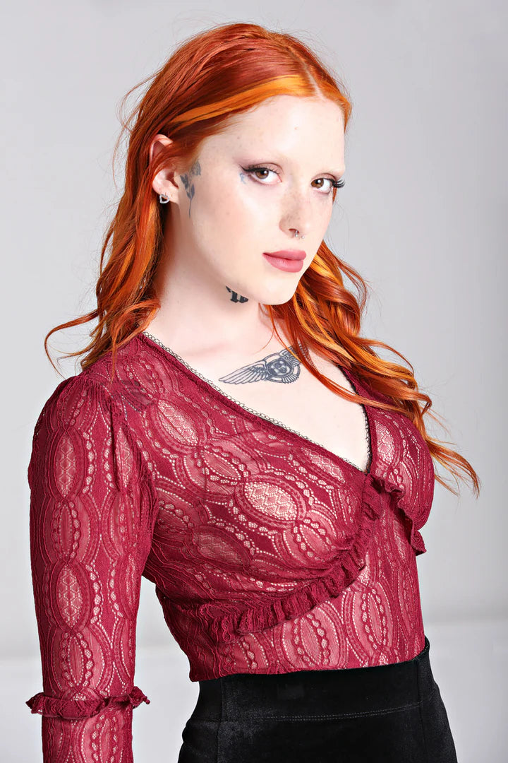 Rhea Top Burgundy
