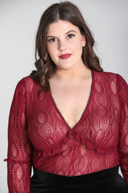 Rhea Top Burgundy