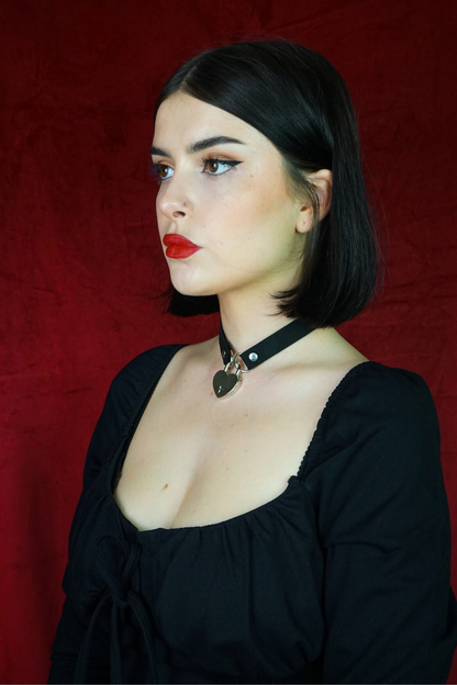 Heart Lock Choker Necklace