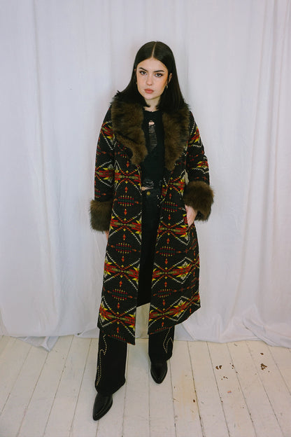Black Aztec Coat