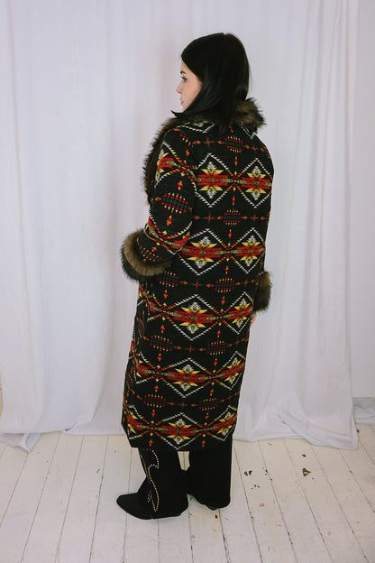 Black Aztec Coat