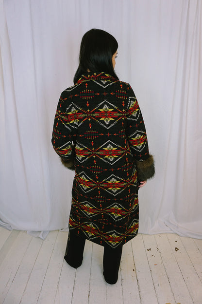 Black Aztec Coat