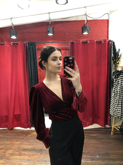 Malika Blouse Burgundy