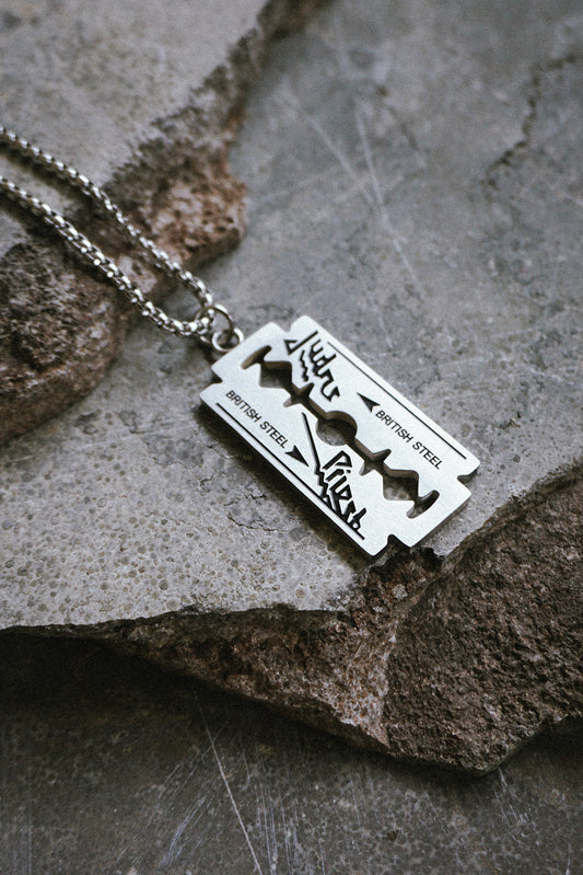 Judas Priest Razor Necklace