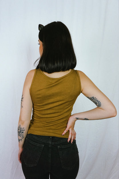 Lace-Up Top Olive