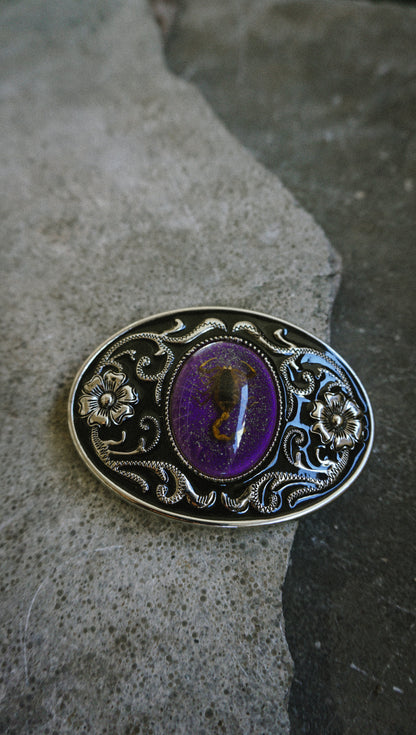 Scorpion Belt Buckle - Purple