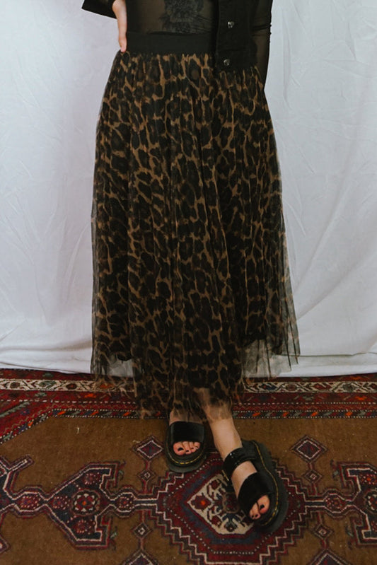 Tulle Skirt Leopard