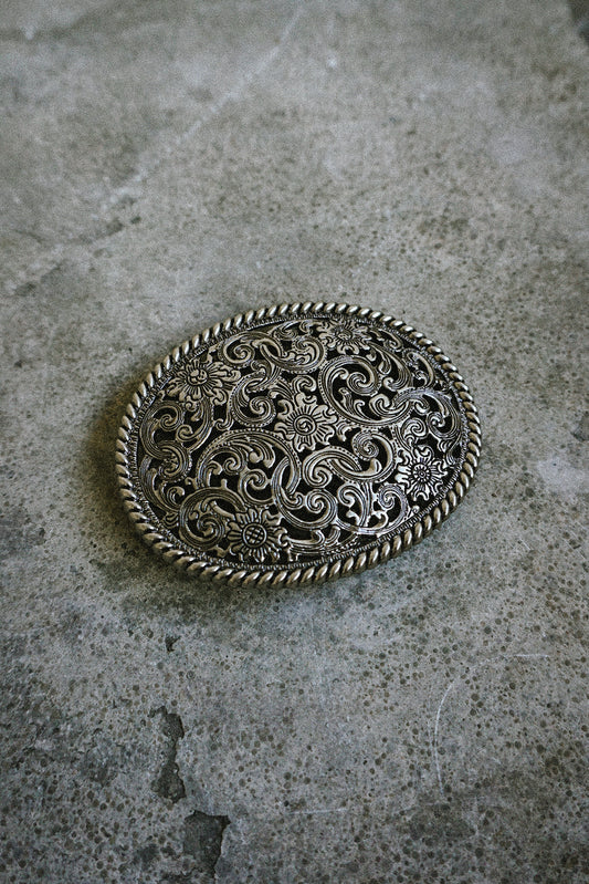 Silver Prairie Belt Buckle