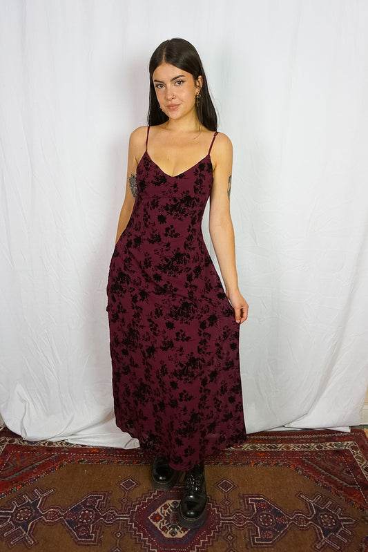 Nocturna Slip Dress - Red Wine
