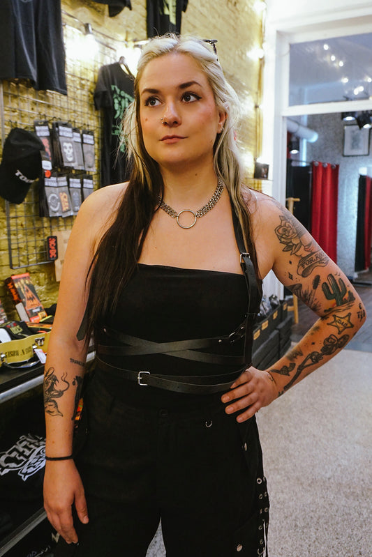 Mesh Bustier Top Black