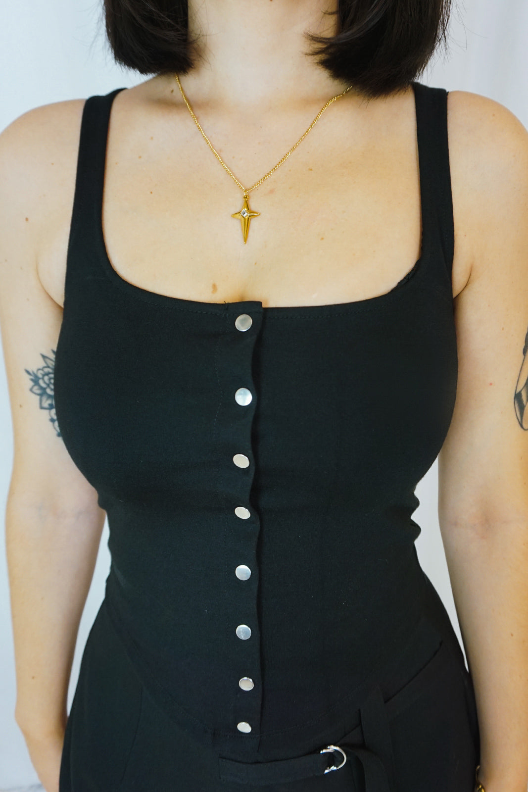 Amaranth Buttoned Top