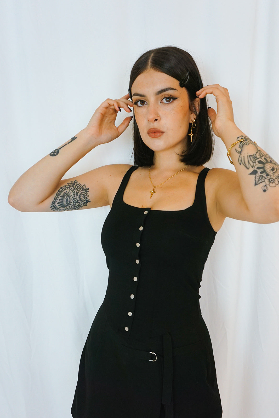 Amaranth Buttoned Top