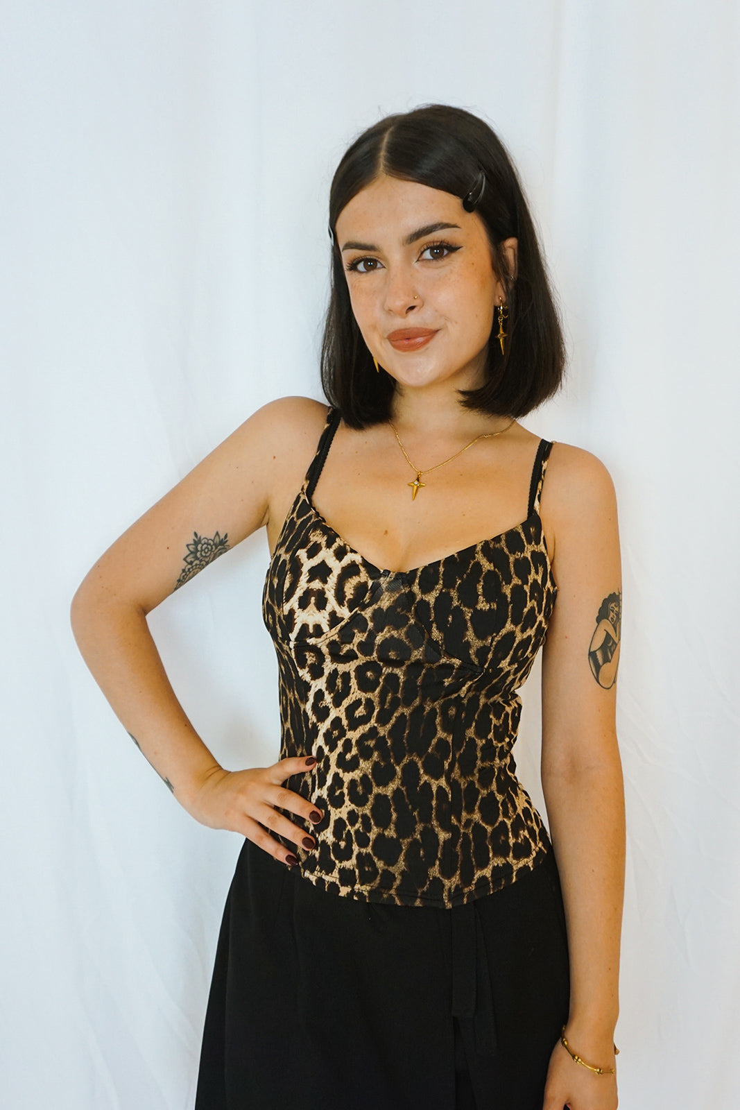 Leopard Lace-Up Cami