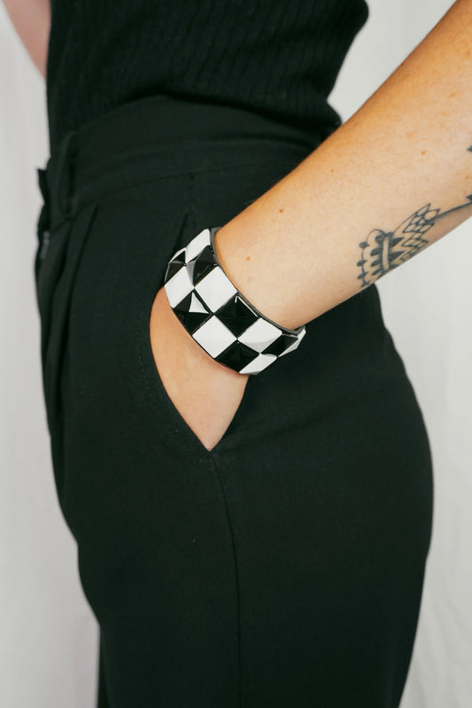 Black & White Checkered Bracelet