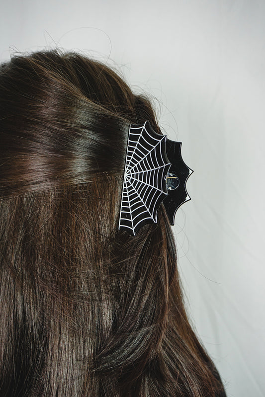 Spooky Spiderweb Hairclip