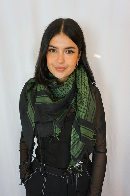 Desert Scarf Black & Green