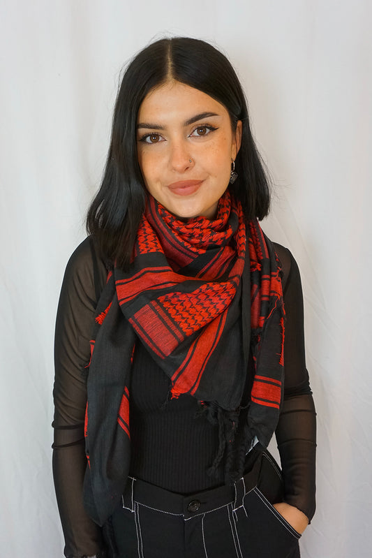 Desert Scarf Black & Red