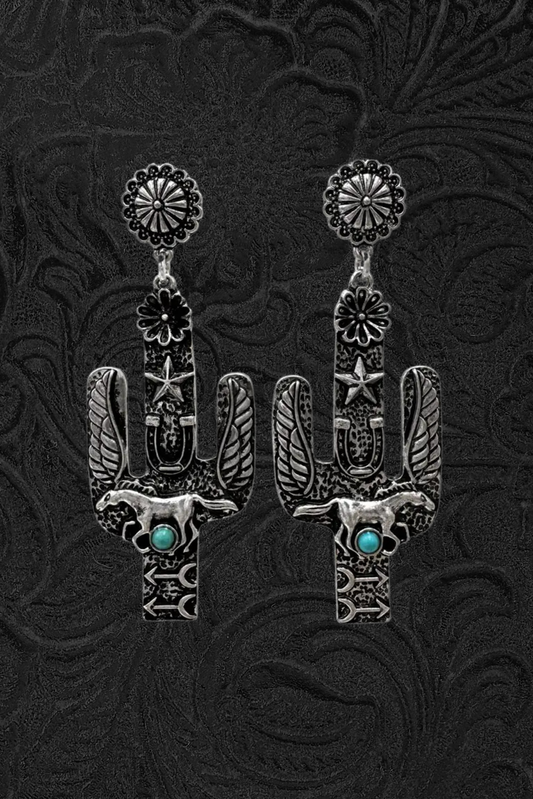 Western Cactus Earrings
