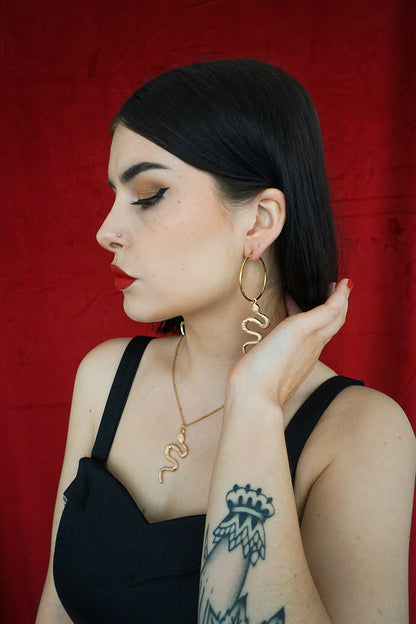 Janis Earrings Big Gold