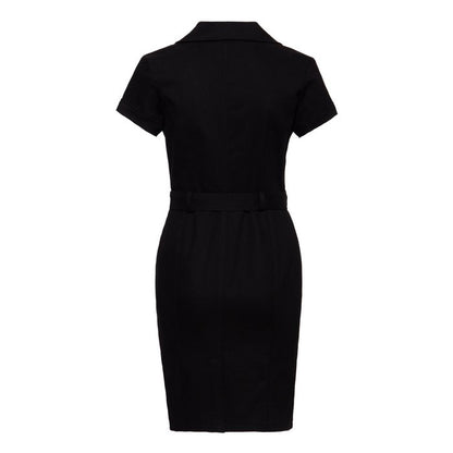 Black Biker Pencil Dress