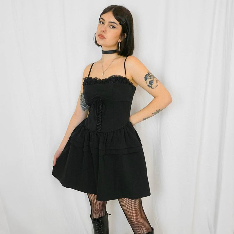 Black Corset Dress - Dresses - HOB