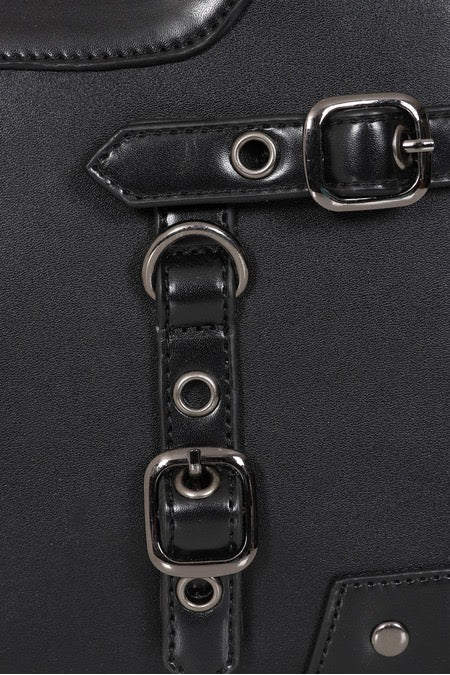 Black Ledger Satchel Bag - Bags - Banned