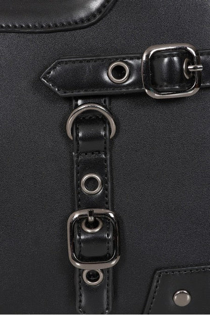 Black Ledger Satchel Bag - Bags - Banned