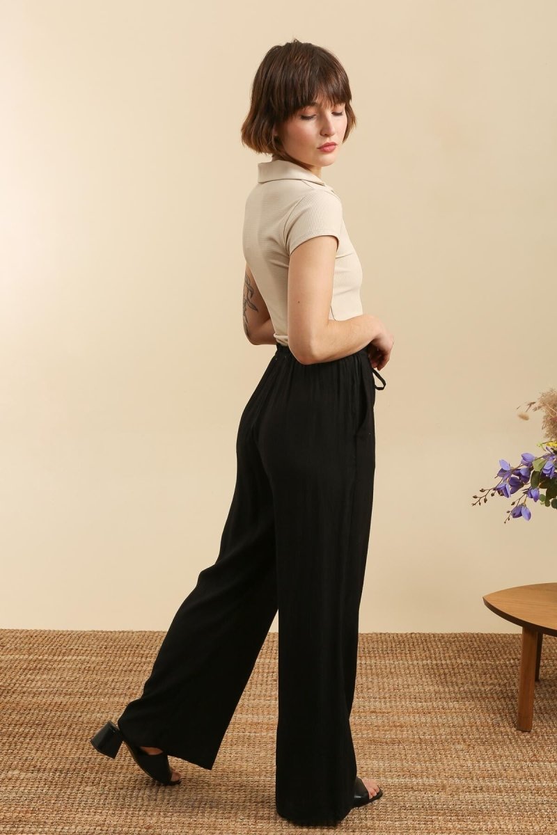 Black Loose Trousers - Trousers - House of Bones