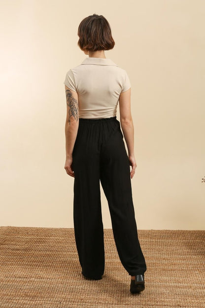 Black Loose Trousers - Trousers - House of Bones