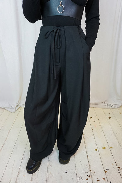 Black Opium Wide Trousers - Trousers - SOKY&SOKA