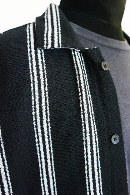 Black & White Striped Shirt - Tops - HOB