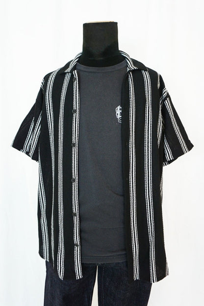 Black & White Striped Shirt - Tops - HOB