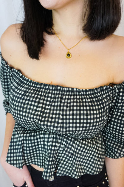 Carmen Vichy Top - Tops - Queen Kerosin