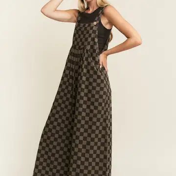 Checked Overalls - One-Piece - JADE BY JANE
