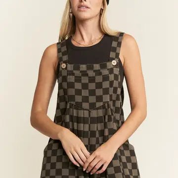 Checked Overalls - One-Piece - JADE BY JANE
