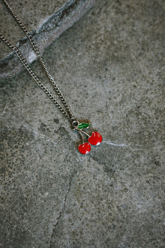 Cherry Necklace Silver - Jewellery - House of Bones Jewelry