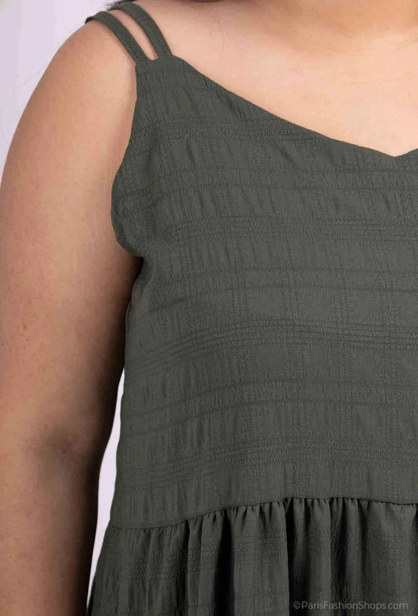 Curvy Maxi Dress Olive - Dresses - HOB