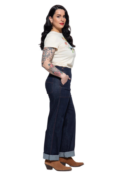 Dark Denim Josie Jeans - Trousers - House of Bones
