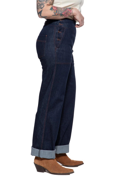 Dark Denim Josie Jeans - Trousers - House of Bones
