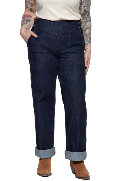 Dark Denim Josie Jeans - Trousers - House of Bones