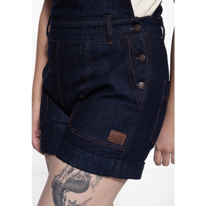 Dark Denim Josie Overalls - One - Piece - Queen Kerosin