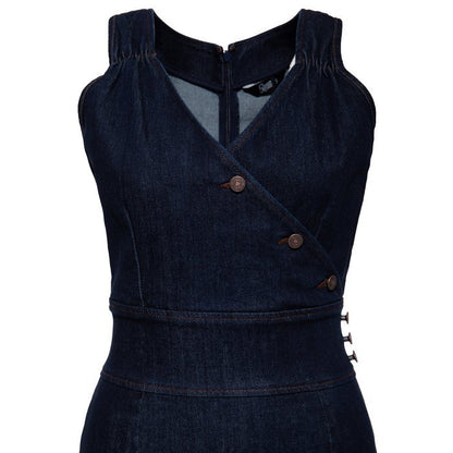 Dark Denim Pencil Dress Peggy - Trousers - Queen Kerosin