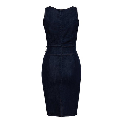 Dark Denim Pencil Dress Peggy - Trousers - Queen Kerosin