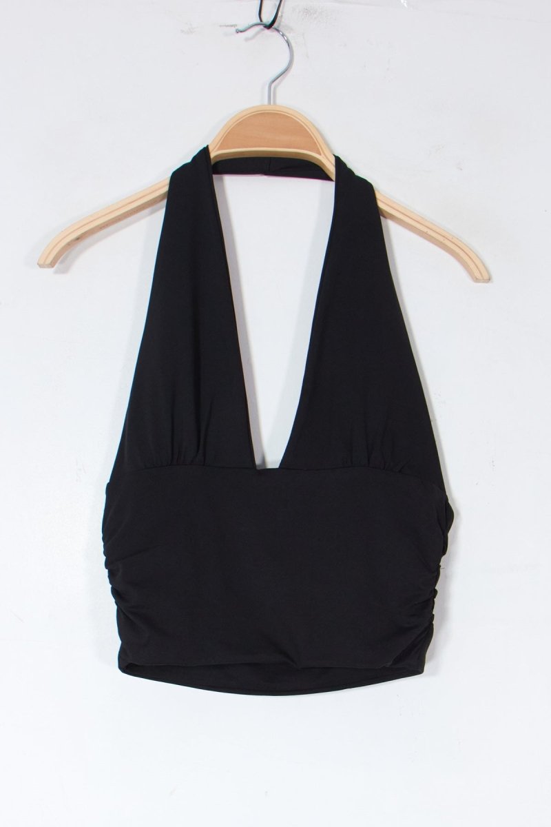 Datura Halter Top Black - Tops - HOB