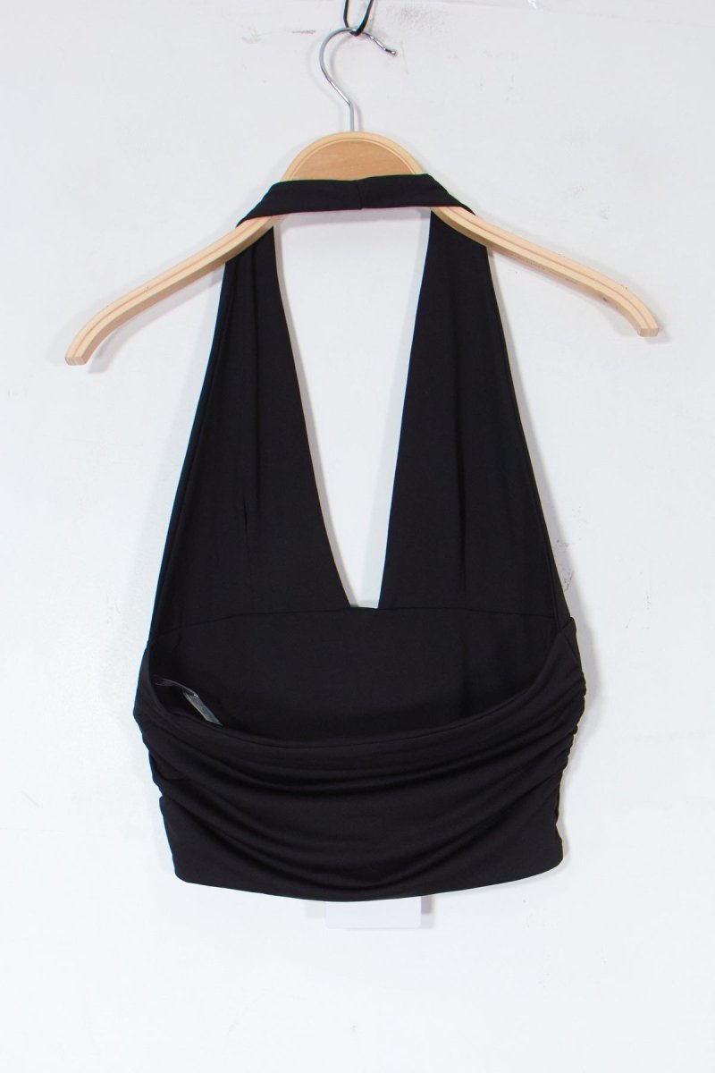 Datura Halter Top Black - Tops - HOB