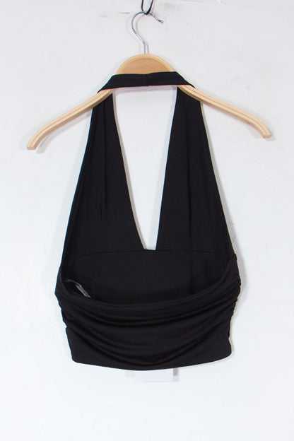 Datura Halter Top Black - Tops - HOB