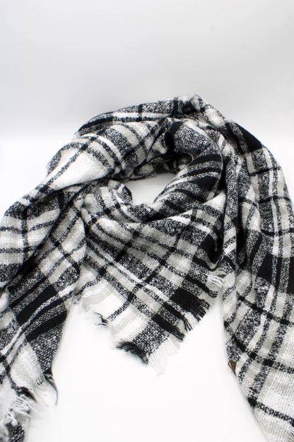 Black & White Checked Scarf