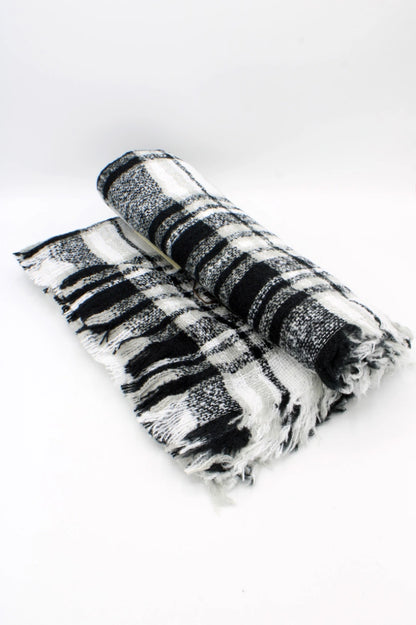 Black & White Checked Scarf